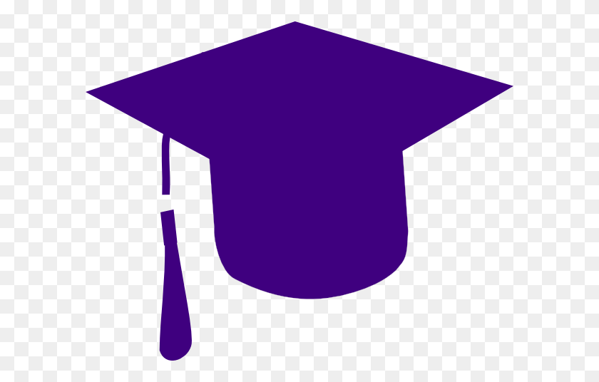 600x476 Purple Grad Cap Clip Art - Graduation Cap Clipart PNG