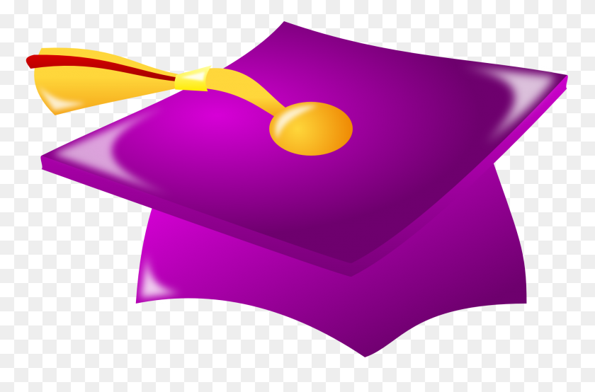 1979x1255 Purple Graduation Cap Clip Art - Clouds Background Clipart