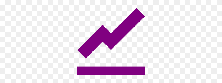 256x256 Icono De Gráfico Púrpura - Gráfico De Línea Gráfico