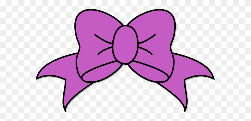 600x346 Purple Hair Bow Clip Art - Hair Bow Clip Art