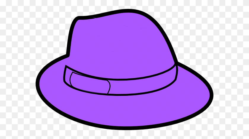 600x410 Фиолетовая Шляпа Клипарт - Сутенер Шляпа Png