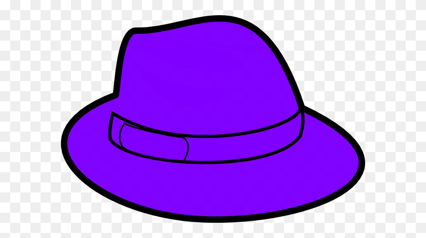 600x410 Фиолетовая Шляпа Картинки - Шляпа Fedora Клипарт