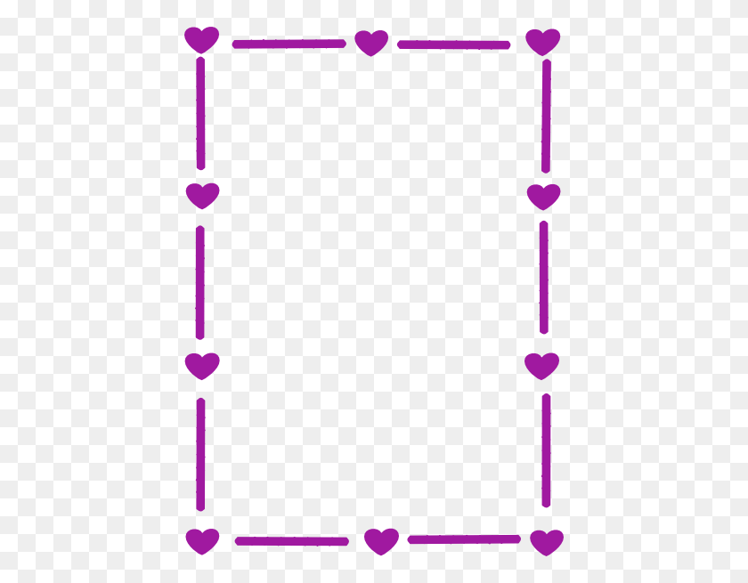 426x595 Corazón Púrpura De La Frontera Cliparts Descargar - Línea De La Frontera Png