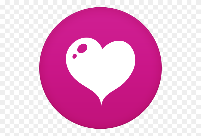 512x512 Значок Фиолетовый Круг Сердца - Фиолетовый Круг Png