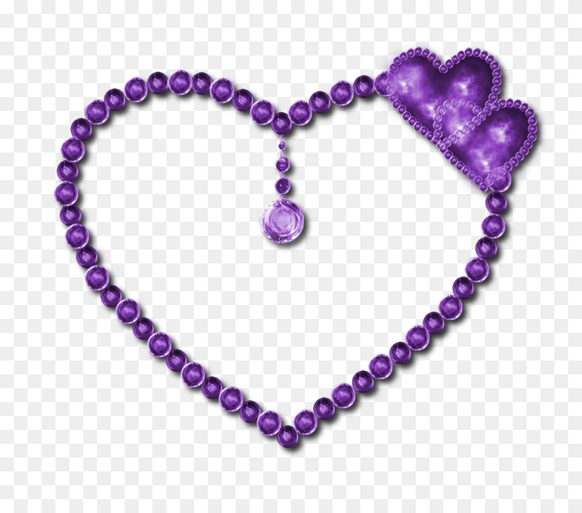 1024x893 Purple Heart Clipart - Bead Necklace Clipart