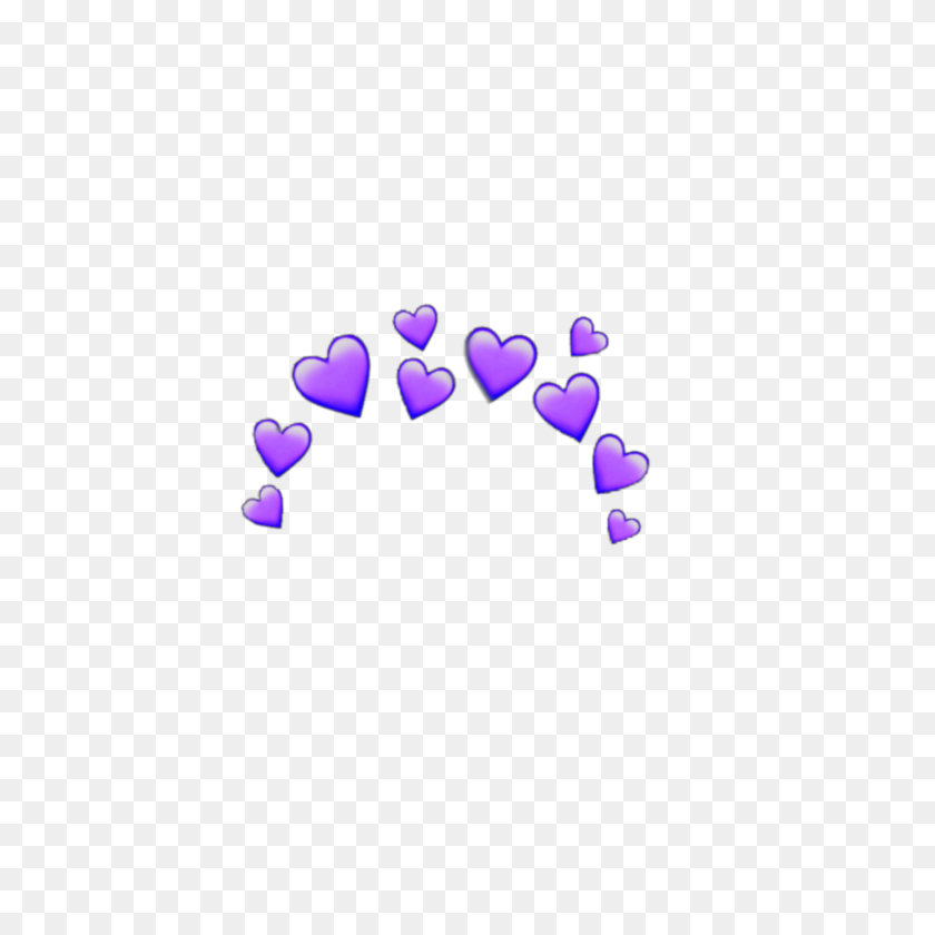 1773x1773 Purple Heart Crown Heartcrown Emoji Iphone Random Stick - Purple Crown PNG