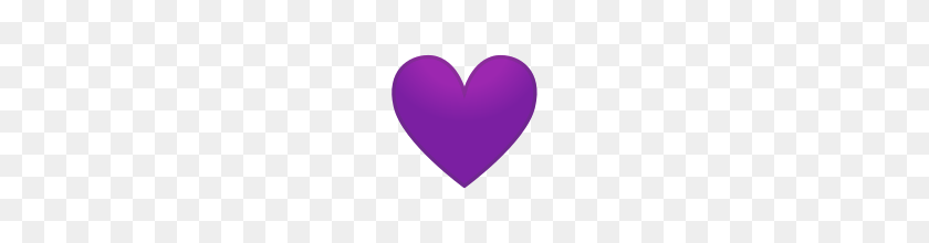 160x160 Пурпурное Сердце Emoji - Пурпурное Сердце Png