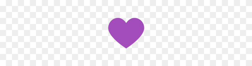 160x160 Пурпурное Сердце Emoji В Microsoft Windows - Пурпурное Сердце Emoji Png