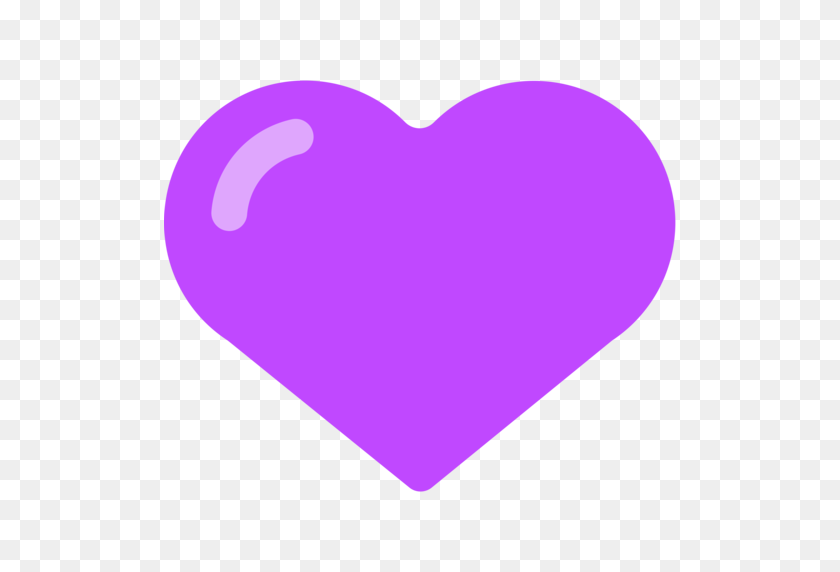 512x512 Emoji De Corazón Púrpura Png Simple - Emoji De Corazón Púrpura Png