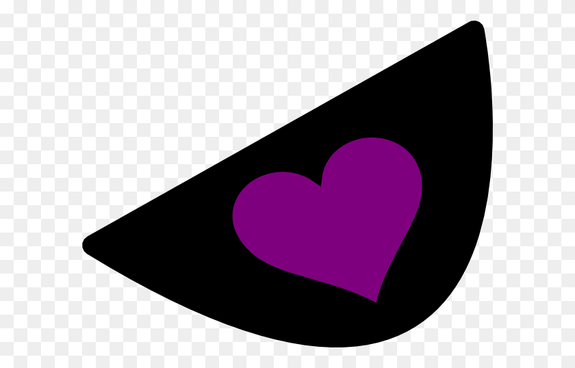 600x478 Imágenes Prediseñadas De Parche De Ojo De Corazón Púrpura - Clipart De Parche De Ojo