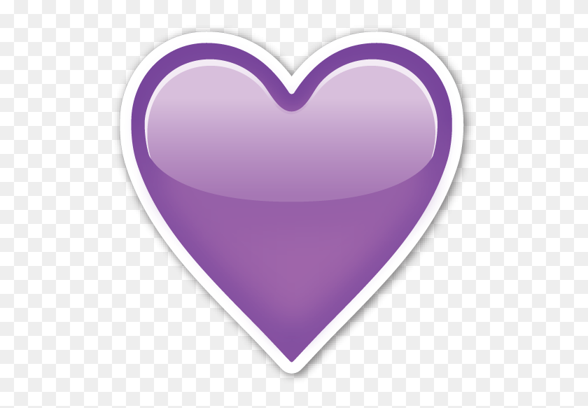 528x523 Corazón Púrpura Púrpura, Corazón - Corazón Emoji Clipart
