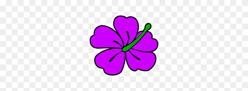 250x250 Purple Hibiscus Flower Clip Art Free Borders And Clip Art - Purple Flower Border Clipart