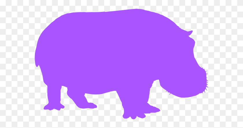 600x382 Imágenes Prediseñadas De Hipopótamo Púrpura - Wombat Clipart