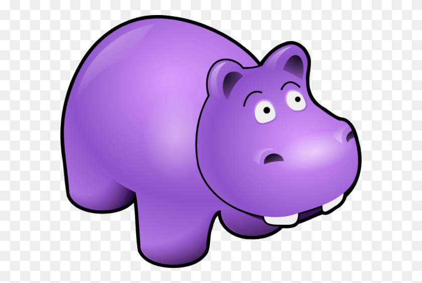 600x504 Purple Hippo Cliparts - Hippo Clipart