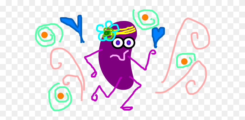 600x352 Purple Jelly Bean Dancing Clip Art - Jelly Bean Clip Art