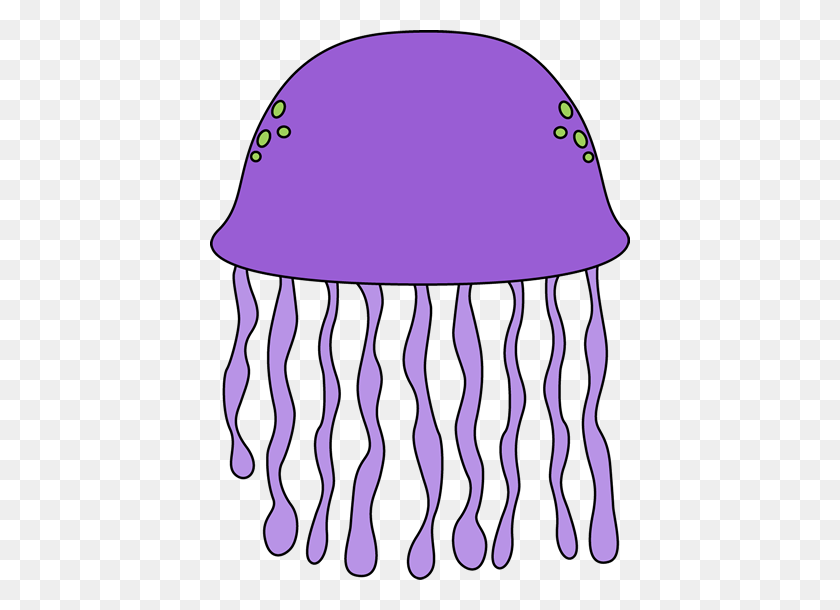 420x550 Purple Jellyfish Clip Art - Purple Clipart
