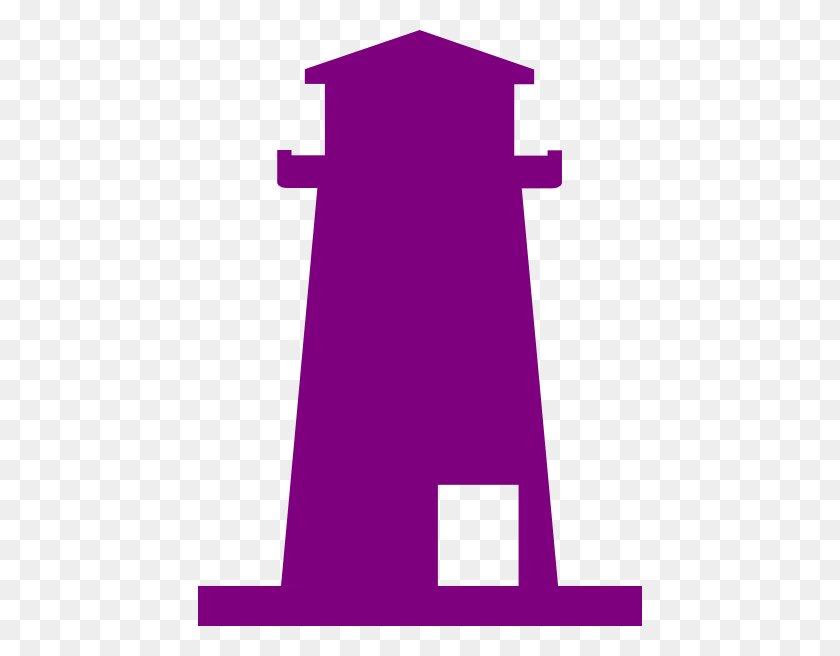 444x596 Purple Lighthouse Clip Art - Lighthouse Clipart