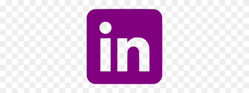256x256 Фиолетовый Значок Linkedin - Логотип Linkedin Png