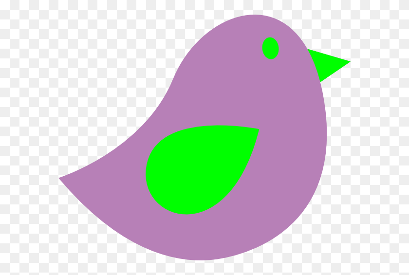 600x505 Purple Little Bird Clip Art - Little Bird Clipart