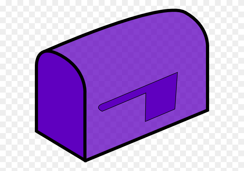 600x531 Purple Mailbox Clip Art - Mailbox Clipart