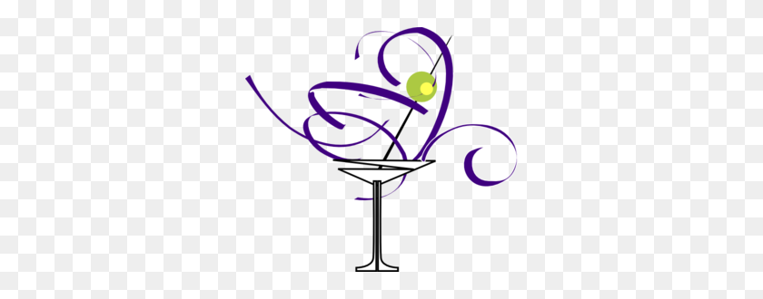 300x270 Purple Martini Glass Clip Art - Champagne Clipart Free