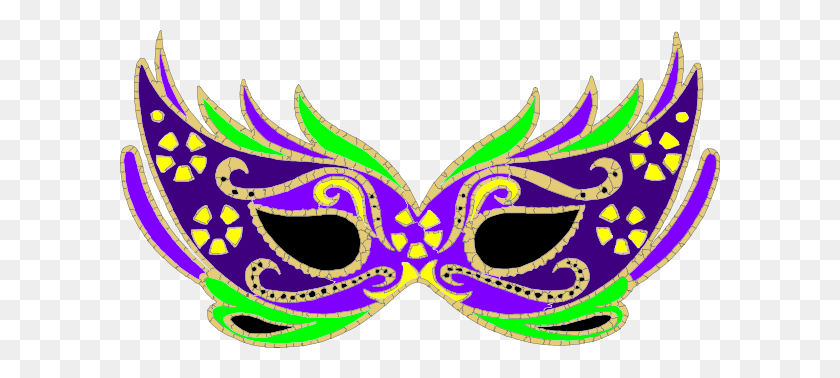 600x318 Purple Masquerade Mask - New Orlean Saints Clipart