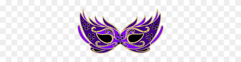 300x159 Purple Masquerade Mask Clip Art - Masquerade Mask PNG