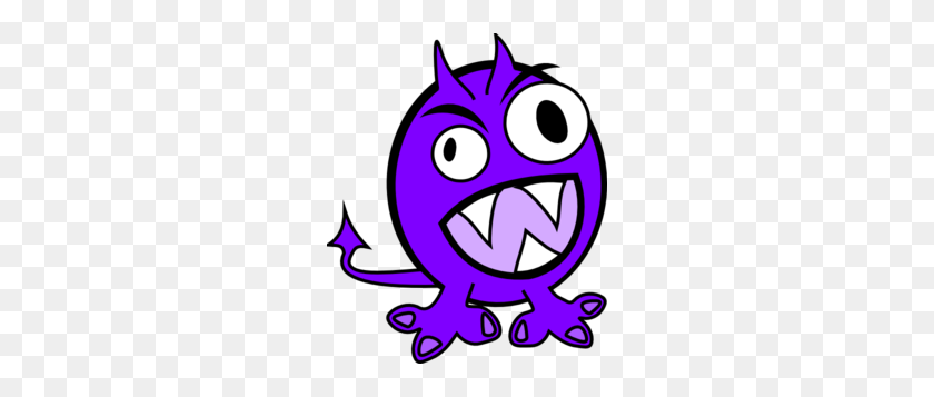 252x297 Purple Monster Clip Art - Free Monster Clipart