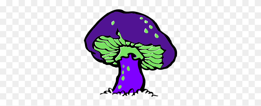 300x281 Purple Mushroom Png Clip Arts For Web - Mushroom Cloud PNG