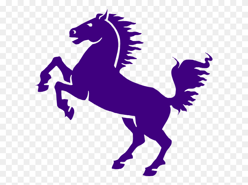 600x568 Purple Mustang Clip Art - Riding Horse Clipart