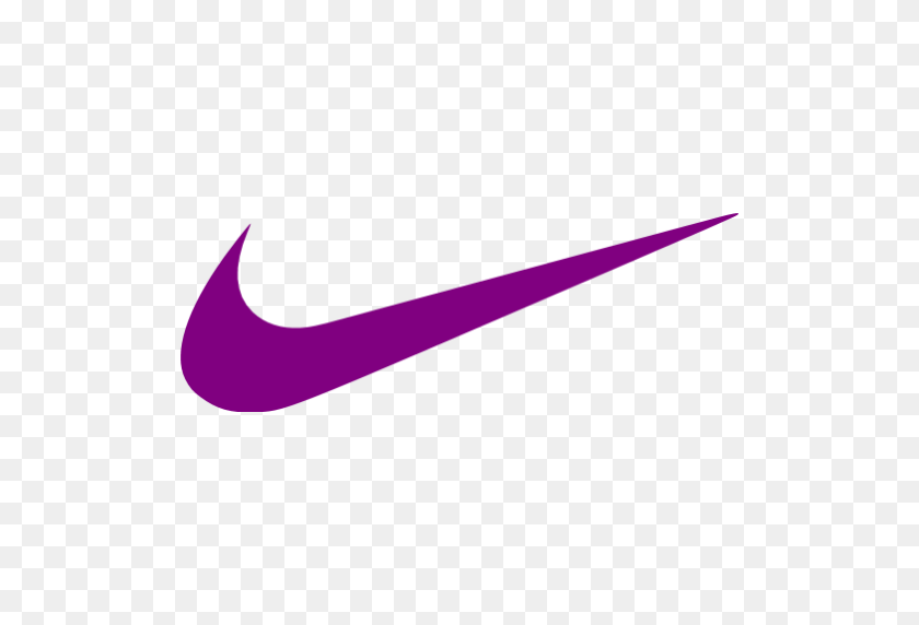 512x512 Púrpura Nike Icon - Nike Swoosh Clipart