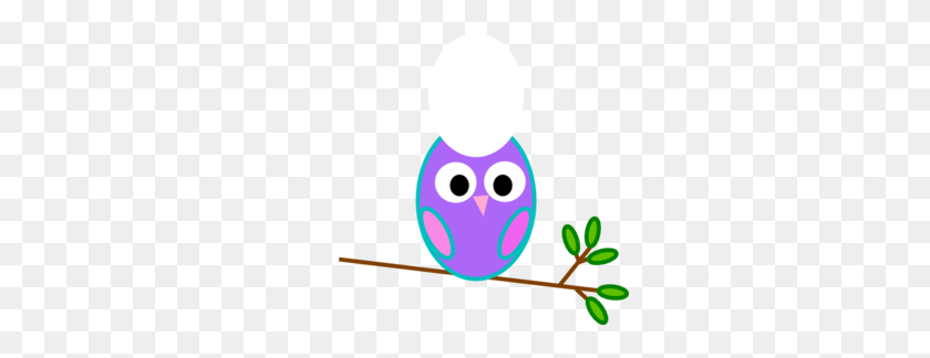 297x264 Purple Owl Clip Art - Fall Owl Clip Art