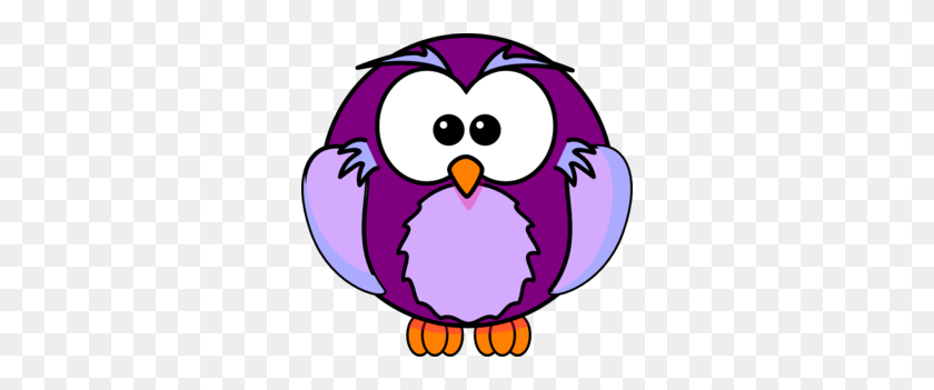 298x291 Purple Owl Purple Owl Clip Art - Flying Owl Clipart