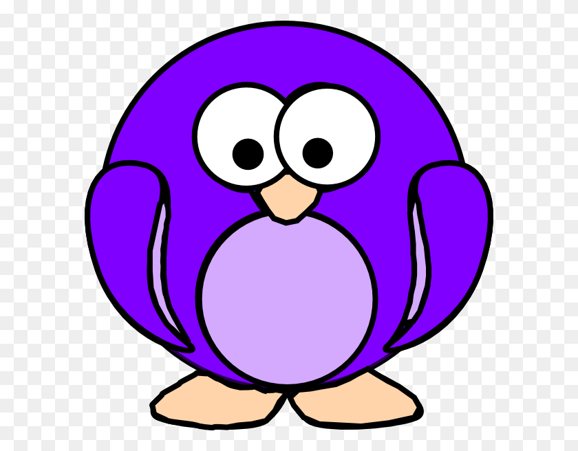 594x596 Фиолетовый Пингвин Картинки - Фиолетовая Рыба Клипарт