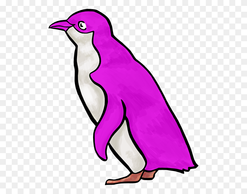 510x599 Purple Penguin Clip Art - Emperor Penguin Clipart