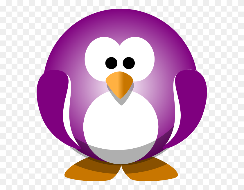 588x597 Фиолетовый Пингвин Фиолетовый Пингвин Клипарт - Клипарт Пингвинов Клипарт