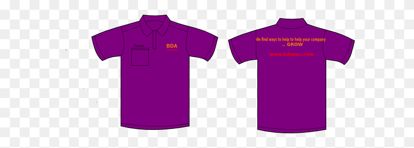 600x242 Purple Polo Shirt Clipart - Polo Clipart