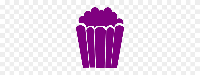 256x256 Значок Фиолетовый Попкорн - Попкорн Png