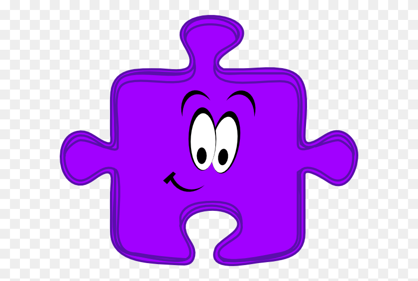 600x505 Purple Puzzle Piece Clip Art - Puzzle Clipart