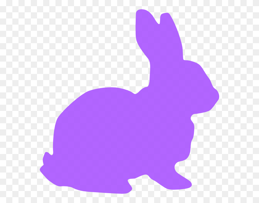 582x599 Фиолетовый Кролик Картинки - Контурный Клипарт Кролика
