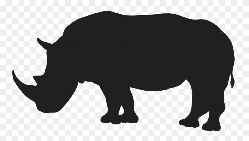 8000x4276 Purple Rhino Cliparts - Hippopotamus Clipart Black And White