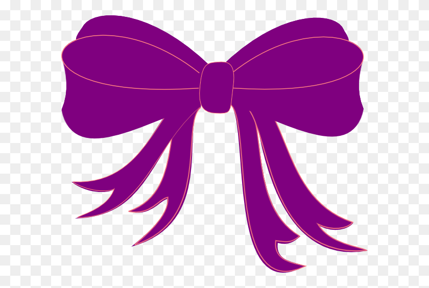 600x504 Purple Ribbon Clip Art - Purple Ribbon Clipart