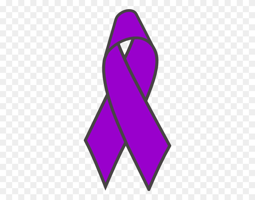 288x599 Purple Ribbon Clip Art - 2nd Place Ribbon Clipart
