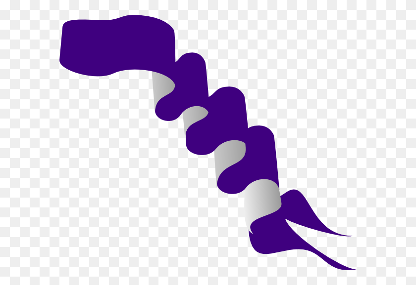 600x517 Purple Ribbon Clipart - Puddle Clipart