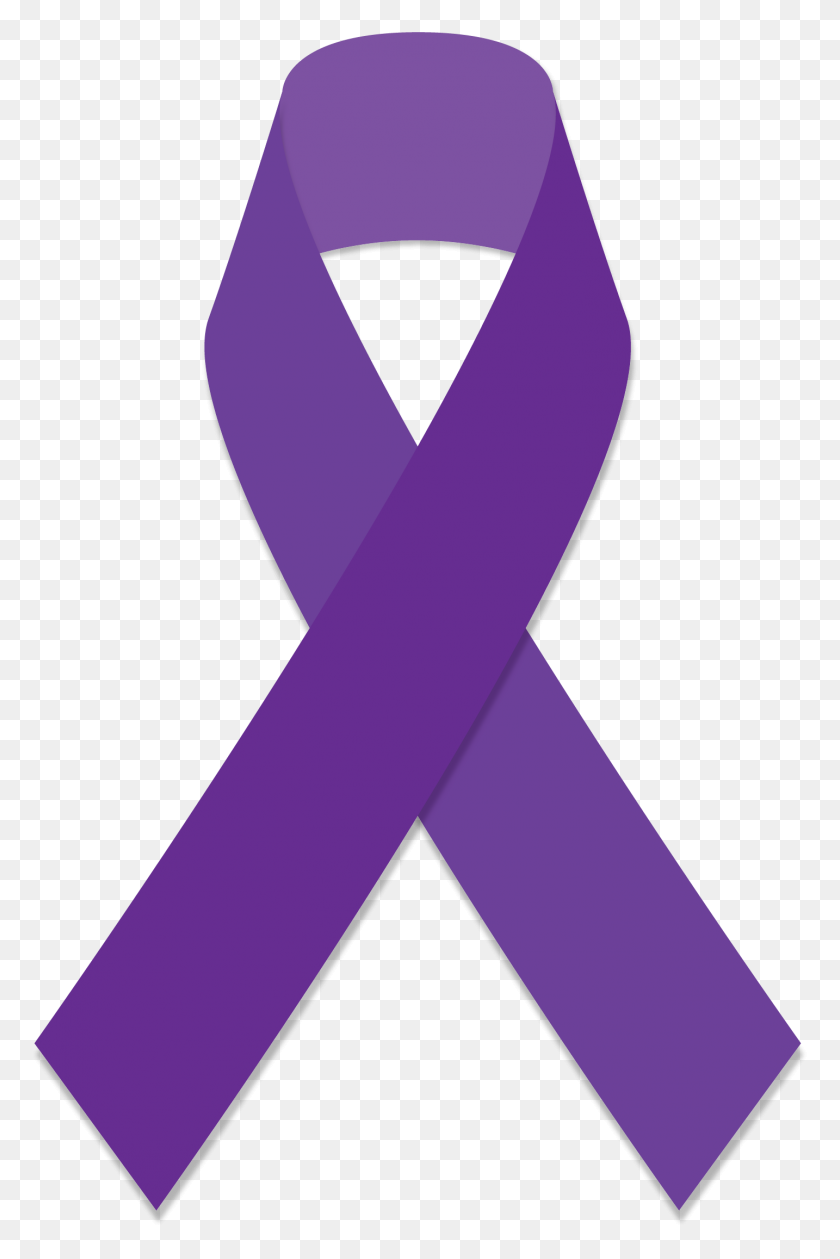 1434x2205 Purple Ribbon Clipart - Encouragement Clipart