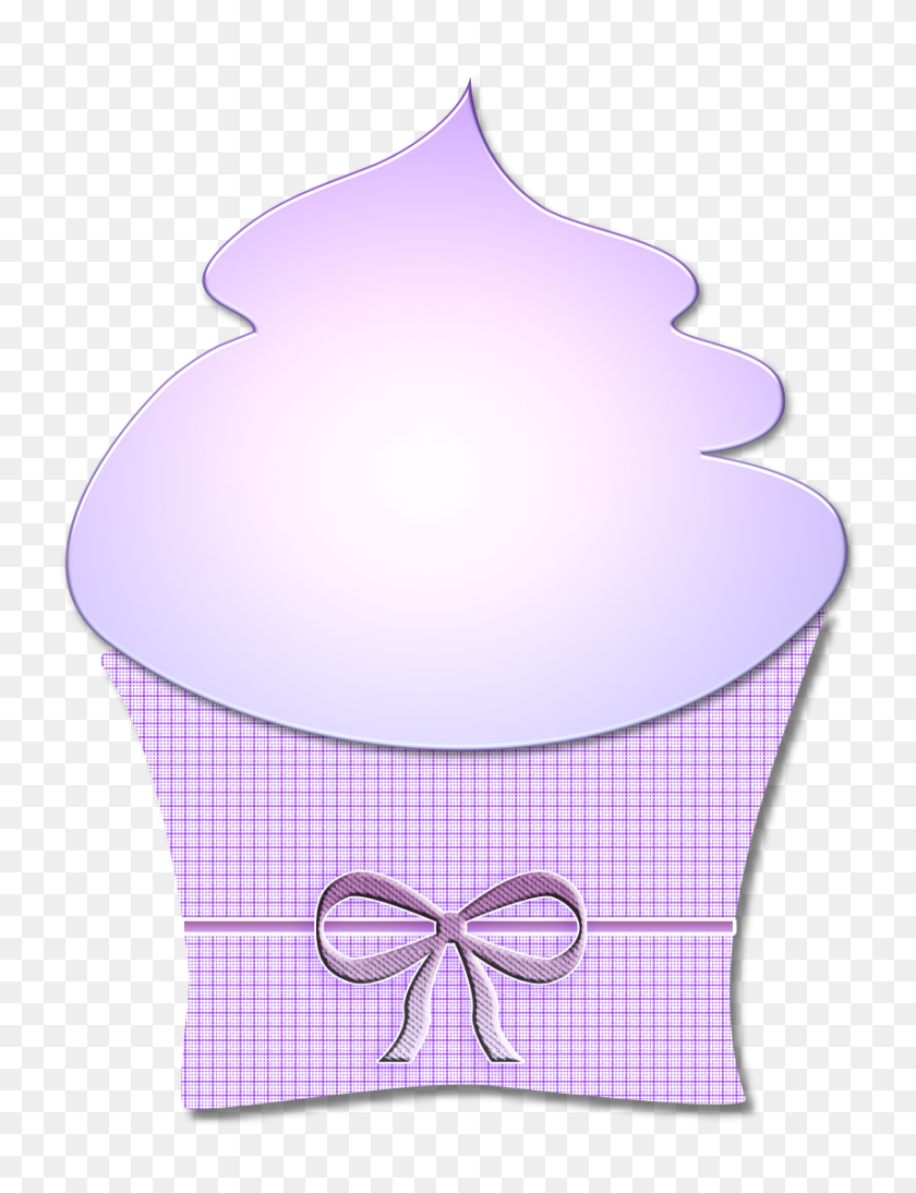 864x1146 Purple Ribbon Cupcake Clipart Cupcake Clipart - Plaid Clipart