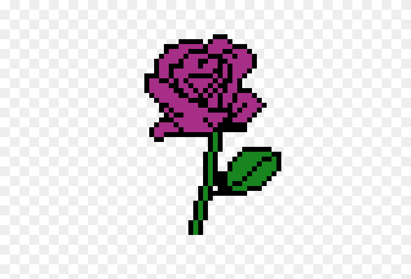 430x510 Фиолетовая Роза, Алия Палмер, Создатель Пиксельного Искусства - Фиолетовая Роза Png