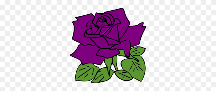 299x294 Purple Rose Clip Art - Rose Clip Art Images