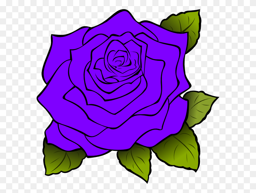 600x572 Purple Rose Clipart Clip Art - Single Rose Clipart