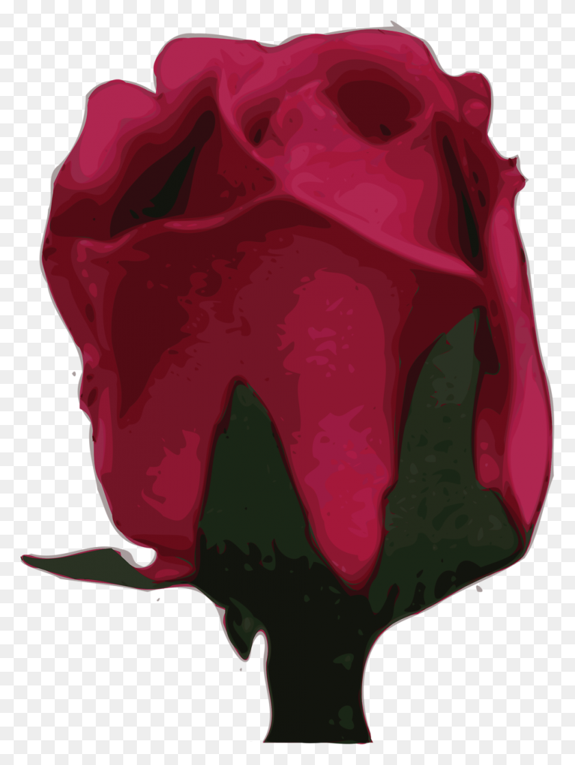 958x1298 Purple Rose Clipart Romantic - Watercolor Rose Clipart